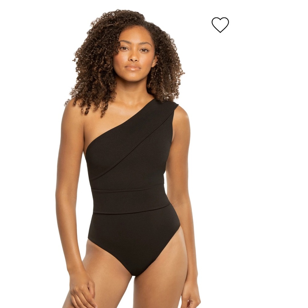 One-Shoulder Black Swimsuit